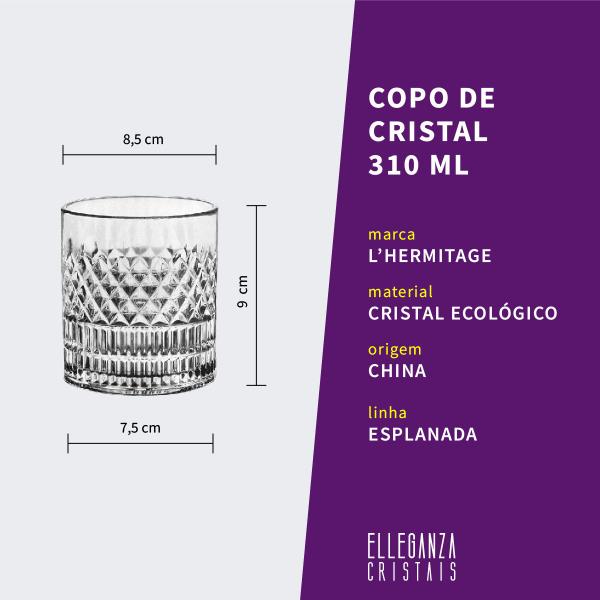 Imagem de Copo de Cristal para Whisky 310 ml Linha Esplanada L'Hermitage