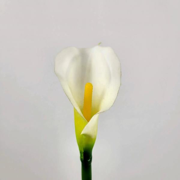 Imagem de Copo De Leite Branco 65Cm Planta Artificial Toque Real Haste