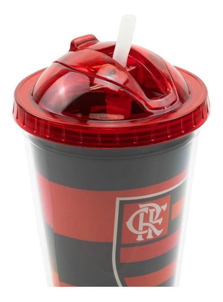 Imagem de Copo De Plástico Com Canudo 450ml  Flamengo