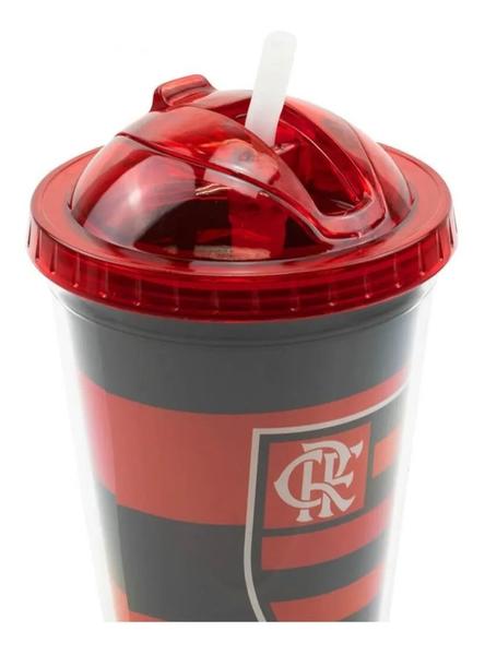 Imagem de Copo De Plástico Com Canudo 450ml - Flamengo