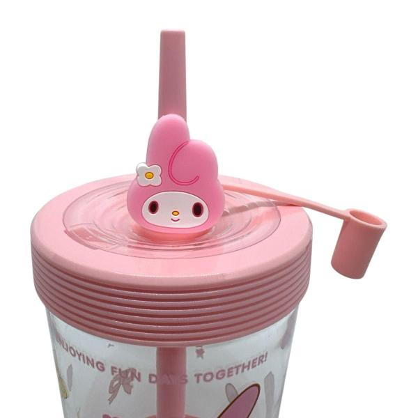 Imagem de Copo de Plástico com Canudo Sanrio My Melody Miniso BPA FREE