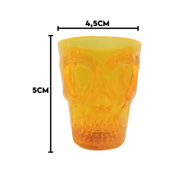 Imagem de Copo de Shot Caveira Halloween com LED 55mL