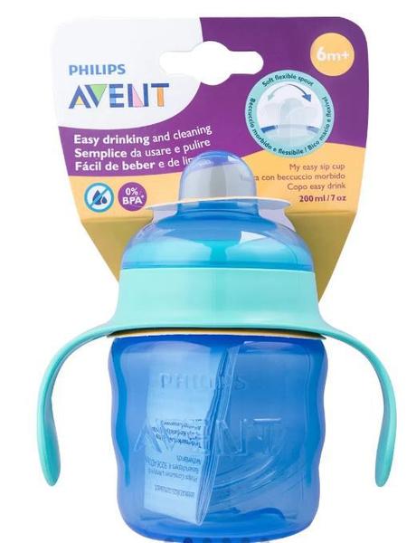 Copo De Transição Com Alça Avent 200ml Azul 6m+ - PHILIPS Imagem de Copo De Transição Com Alça Avent 200ml Azul 6m+