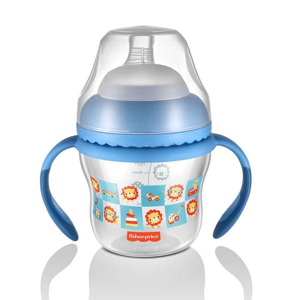 Copo de Transição First Moments + Bico Extra + Alça Removível 150 ml Azul Fisher Price - BB1055 Imagem de Copo de Transição First Moments + Bico Extra + Alça Removível 150 ml Azul Fisher Price - BB1055