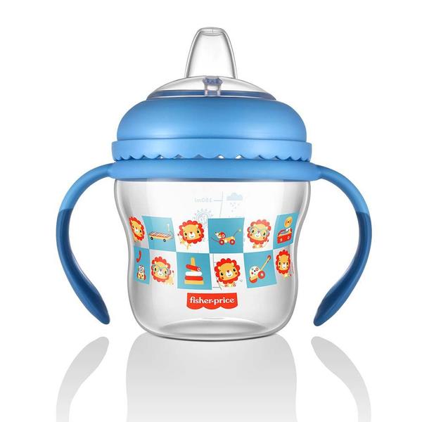 Copo de Transição First Moments + Bico Extra + Alça Removível 150 ml Azul Fisher Price - BB1055 Imagem de Copo de Transição First Moments + Bico Extra + Alça Removível 150 ml Azul Fisher Price - BB1055