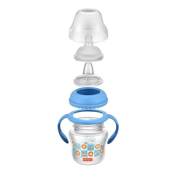 Copo de Transição First Moments + Bico Extra + Alça Removível 150 ml Azul Fisher Price - BB1055 Imagem de Copo de Transição First Moments + Bico Extra + Alça Removível 150 ml Azul Fisher Price - BB1055