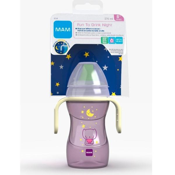 Imagem de Copo de Transição Infantil Fun To Drink 270ml Lilás - MAM