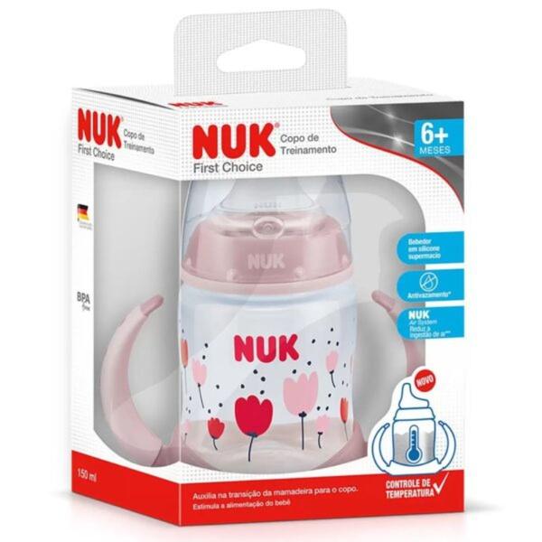 Copo De Transição NUK Antivazamento 150ml Flores Imagem de Copo De Transição NUK Antivazamento 150ml Flores