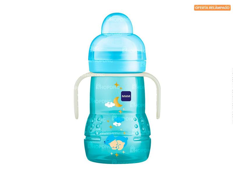 Imagem de Copo De Transição Trainer Mam Azul 220ml Com Bocal Supermacio (4217)