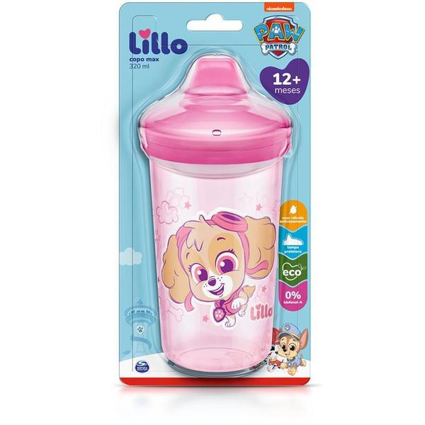 Copo de Treinamento Antivazamento Patrulha Canina MAX 320ML - Lillo Imagem de Copo de Treinamento Antivazamento Patrulha Canina MAX 320ML