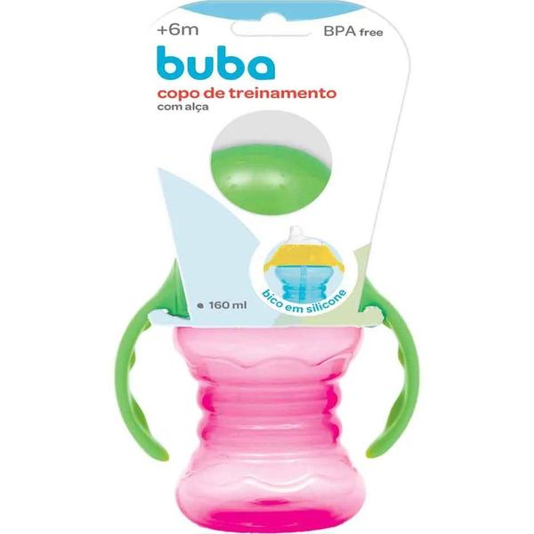 Imagem de Copo De Treinamento Com Alça 350ml Rosa Buba