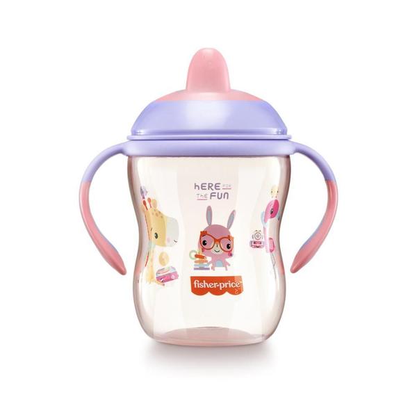 Imagem de Copo de Treinamento com Bico Semi-rígido First Moments 270ml Rosa Glitter Fisher Price - BB1015