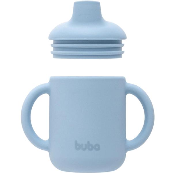 COPO DE TREINAMENTO EM SILICONE BUBA azul Imagem de COPO DE TREINAMENTO EM SILICONE BUBA azul
