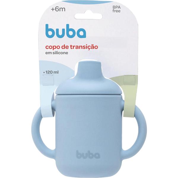 COPO DE TREINAMENTO EM SILICONE BUBA azul Imagem de COPO DE TREINAMENTO EM SILICONE BUBA azul