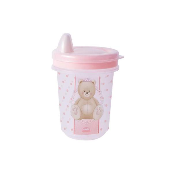 Copo De Treinamento Infantil Com Tampa Alça Ursa 330Ml - Plasutil Imagem de Copo De Treinamento Infantil Com Tampa Alça Ursa 330Ml