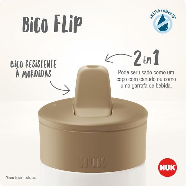 Imagem de Copo de Treinamento Infantil Mini-Me Flip Inox Azul - Nuk