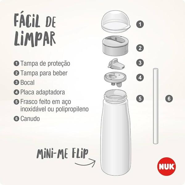 Imagem de Copo de Treinamento Infantil NUK MiniMe Flip 2 em 1 450ml