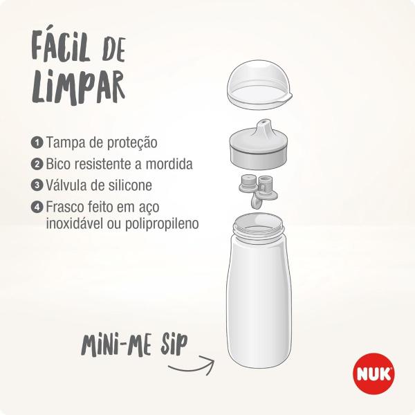 Imagem de Copo de Treinamento Inox Mini-Me Sip 300ml Infantil 9+ Meses Stainless Steel NUK