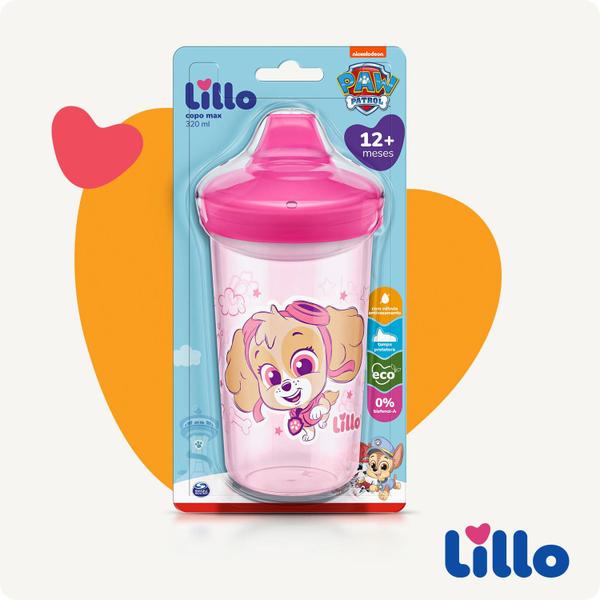 Imagem de Copo de Treinamento Max Patrulha Canina 320ml Rosa - Lillo