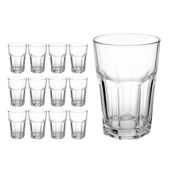 Copo de Vidro 350ml Vitamina Transparentes Drink 12 Unidades - DONA LAURA