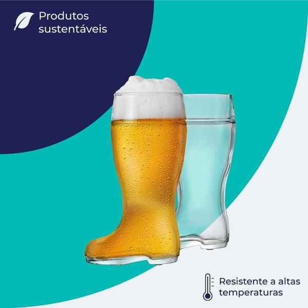 Imagem de Copo de Vidro Bota Stiefel M para Cerveja 620ml - Ruvolo