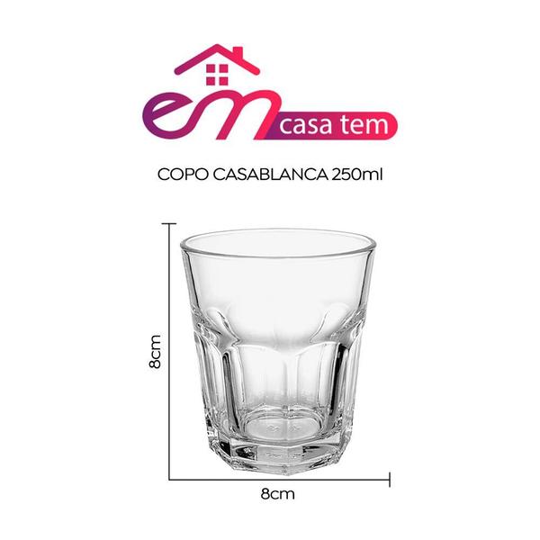 Imagem de Copo de Vidro CasaBlanca Em Casa Tem 250ml