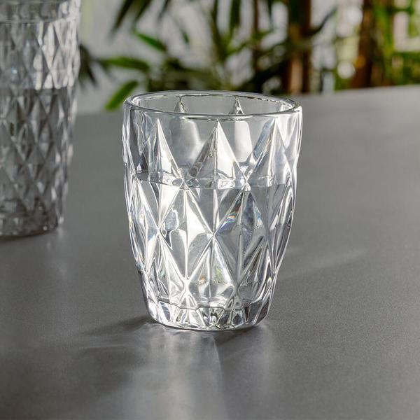 Copo de Vidro Diamond Transparente 270ml - Lyor Imagem de Copo de Vidro Diamond Transparente 270ml - Lyor