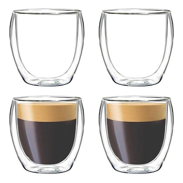 Imagem de Copo De Vidro Duplo Bistro Shot Café 140Ml 8X Unidades