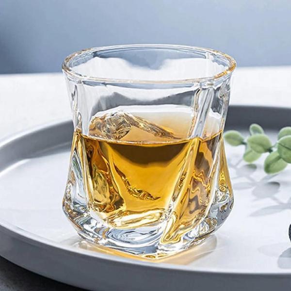 Imagem de Copo De Whisky Vidro 6 Peças Licor Luxuoso Sofisticado 220Ml