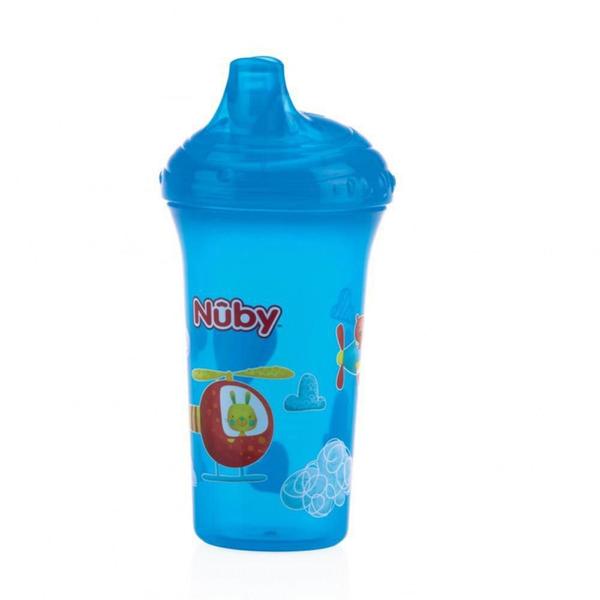 Imagem de Copo Decorado Bico Rígido 270Ml +6M Azul Nuby