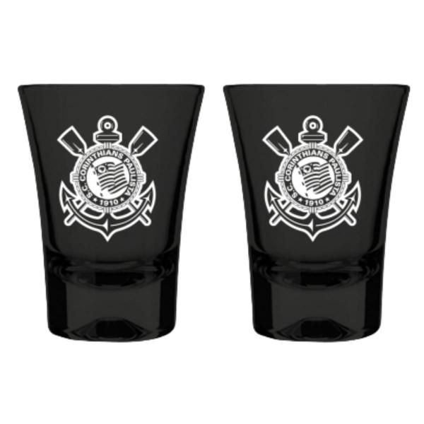 Imagem de Copo Duplo Shot Dose Prime Preto Fosco Corinthians 60ml