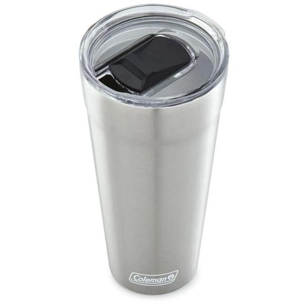 Copo Em Inox Com Tampa E Abridor Coleman Cinza 591ml Imagem de Copo Em Inox Com Tampa E Abridor Coleman Cinza 591ml