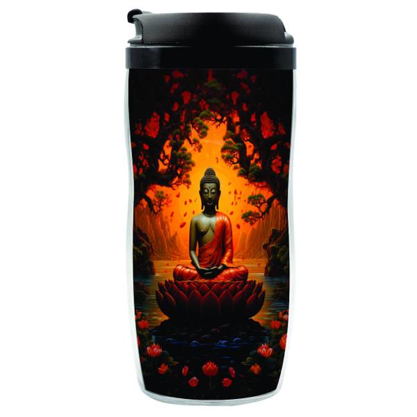 Imagem de Copo Garrafa Personalizado Buda Religião Térmico 350 ML