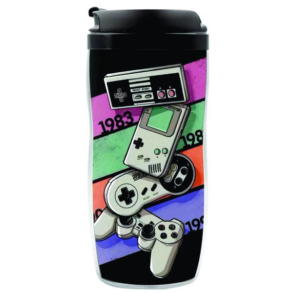 Imagem de Copo Garrafa Personalizado Gamer Vintage Térmico 350 ML