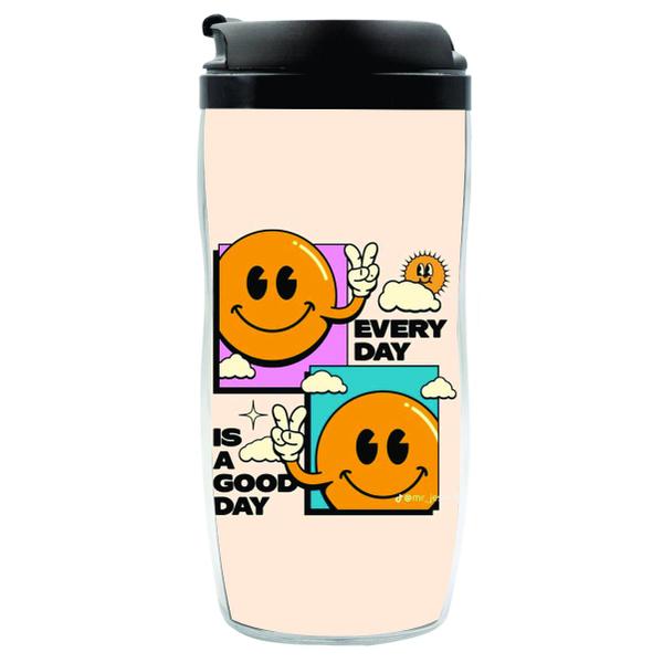 Imagem de Copo Garrafa Personalizado Smile Good Day Térmico 350 ML