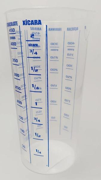 Imagem de Copo Graduado Com Varias Medidas 500Ml Transparente Injetemp