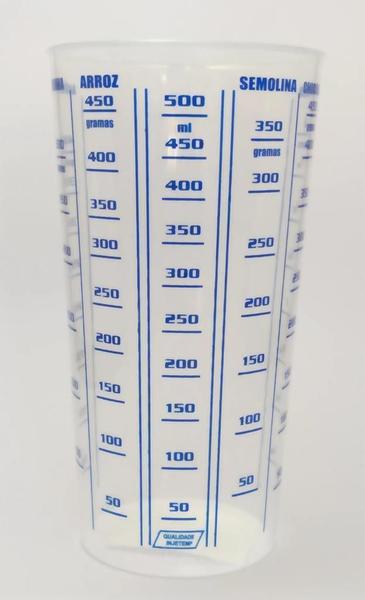 Imagem de Copo Graduado Com Varias Medidas 500Ml Transparente Injetemp