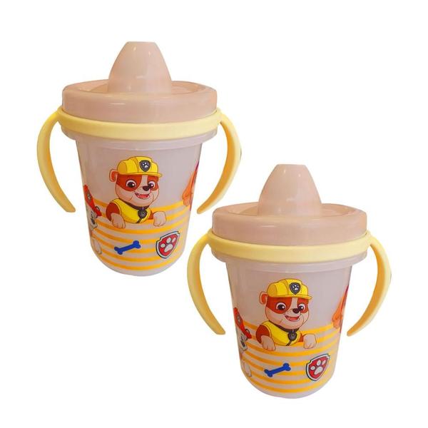 Imagem de Copo Infantil Anti vazamento de Transição Com Alça Tampa protetora 330 ML Menino Menina Bebê Caneca