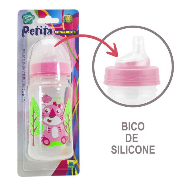 Imagem de Copo infantil antivazamento 270 com Bico de Silicone Petita