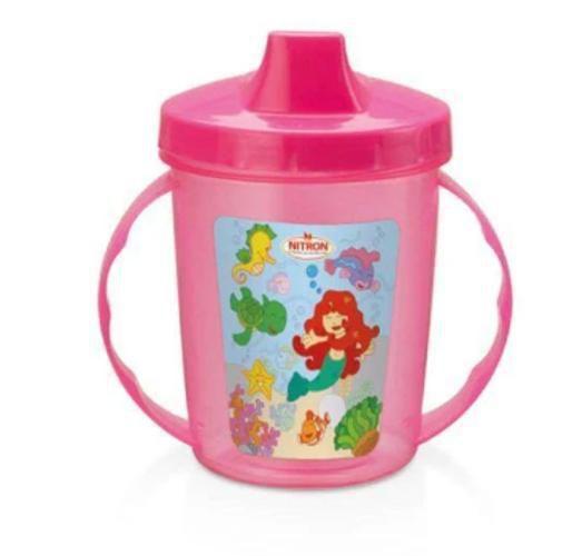 Imagem de Copo Infantil Bichinhos Com Alça E Bico 320 Ml Rosa - Nitron