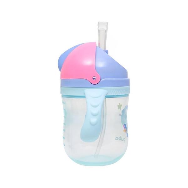 Imagem de Copo Infantil Canudo Tampa E Alça Baleia 240Ml 16941 Buba