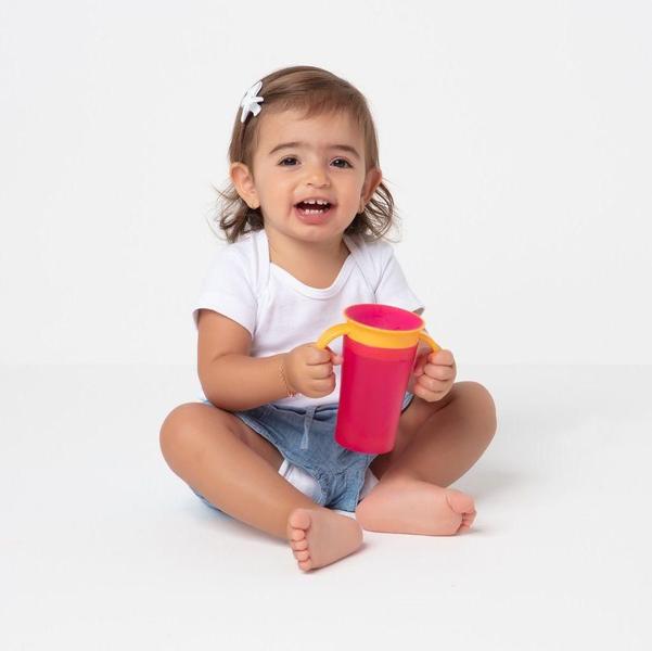 Imagem de Copo Infantil com Alça 260ml Rosa Buba