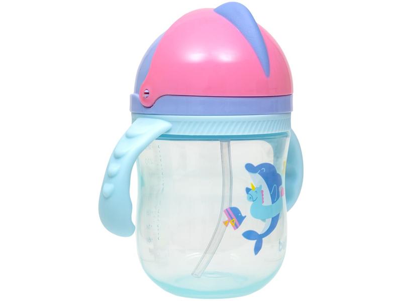 Imagem de Copo Infantil com Alça e Canudo 240ml Buba Baleia