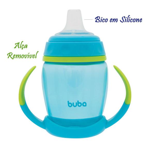 Imagem de Copo Infantil com Alça Removível 250 ml com Bico de Silicone Azul Rosa Buba