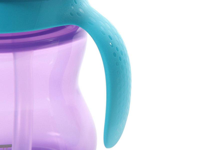 Imagem de Copo Infantil com Canudo 200ml Philips Avent - SCF796/02 Azul e Roxo