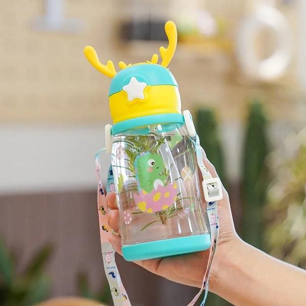 Imagem de Copo Infantil com Canudo 600ml - À Prova de Vazamento para Atividades ao Ar Livre