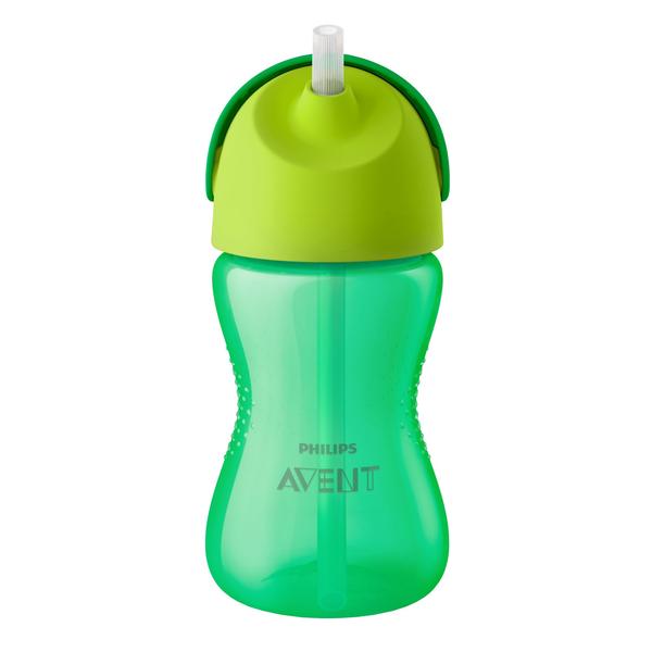 Imagem de Copo Infantil Com Canudo Curvado Bpa Free Dino 300ml 9m+ Verde - Philips Avent