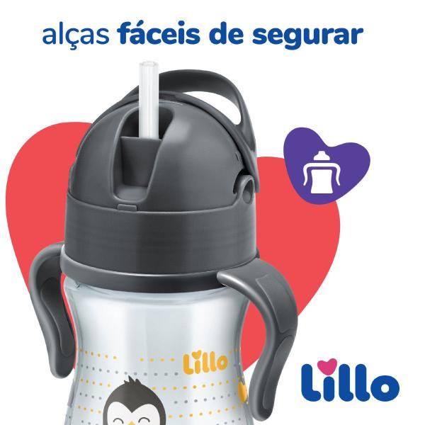 Imagem de Copo Infantil Com Canudo e Alça Evolution 240ml Neutro Lillo