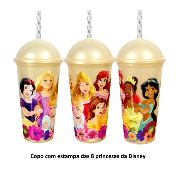 Imagem de Copo Infantil com Estampa das Princesas da Disney Dourado  1 Unidade