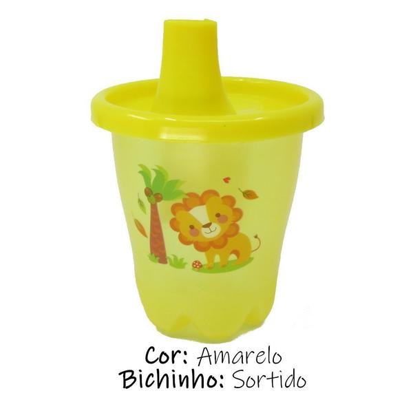 Imagem de Copo Infantil com tampa e biquinho Colorido 300ml